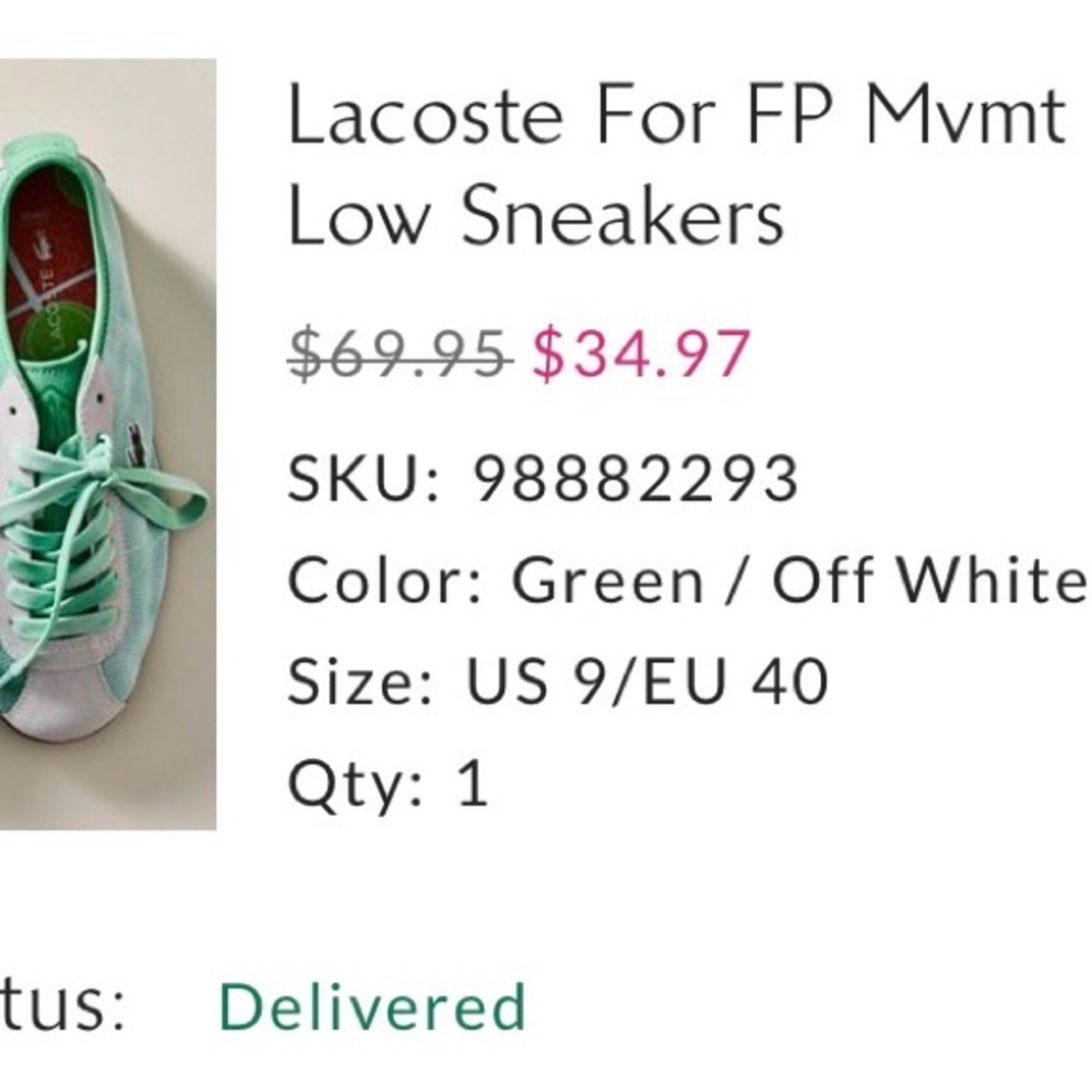 Lacoste Kids Sneakers - Mint Green and Off White